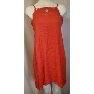 O'Neill Callahan Dress Size Medium Red Spaghetti Strap Midi Low Back NWT